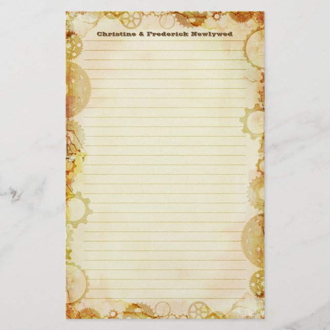 Casamento Steampunk, papelaria (Frente)