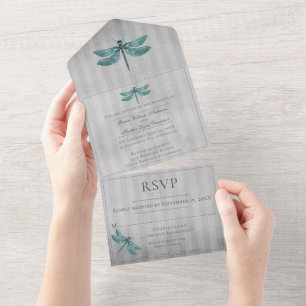 Casamento Teal Jeweled Dragonfly