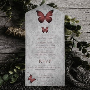 Casamento tema damasco da Borboleta Vermelha Vinta