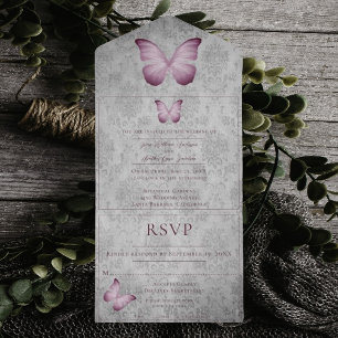 Casamento tema damasco da Borboleta Vintage Rosa