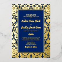 Casamento tema damasco marinho Azul Azul Real Dour