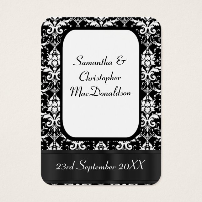 Casamento tema damasco preto e branco a favor do o (Frente)