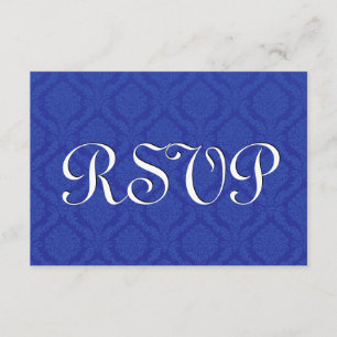 Casamento tema damasco RSVP Azul Real S233
