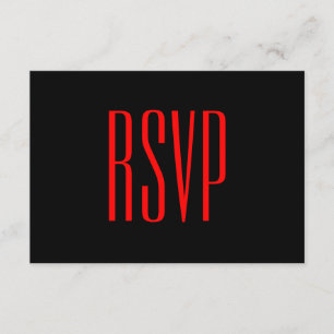 Casamento tema damasco RSVP Personalizado Preto e 
