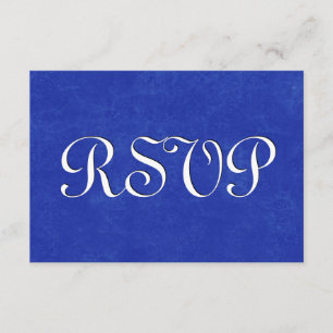 Casamento tema damasco RSVP Real Azul T001