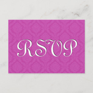 Casamento tema damasco RSVP Rosa S216