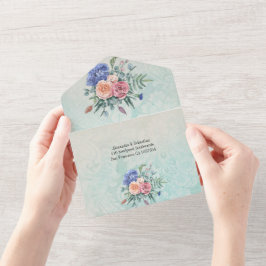 Casamento tema damasco Verde Floral Rustic Vintage