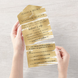 Casamento Todos Em Um Convite Para Golds Elegantes