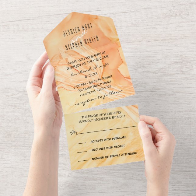 Casamento Todos N Um Convidam Flores Frescas (Aba destacável)