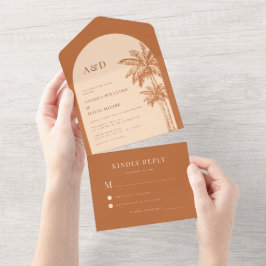 Casamento Tropical Beach Boho de Terracotta Palm T