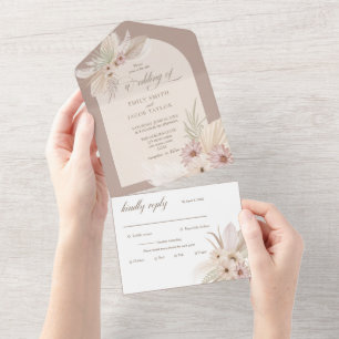 Casamento Tropical Boêmia Em Um Único Invita