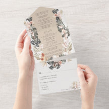 Casamento Tropical Boêmian Floral Taupe