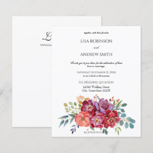 Casamento Tropical Branca 2, Rosa e Plum,