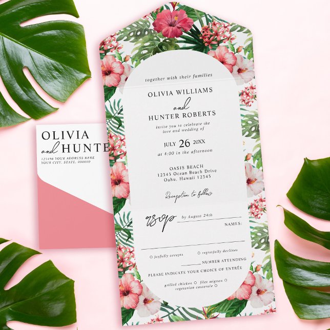 Casamento Tropical de Arch Hibiscus (Criador carregado)