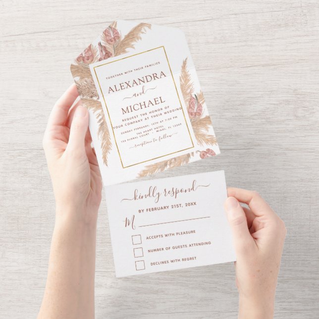 Casamento Tropical de Bohemian Boho, Pampas Grass (Tearaway)