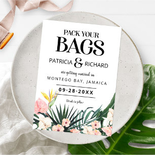 Casamento Tropical De Destino Salvar A Data