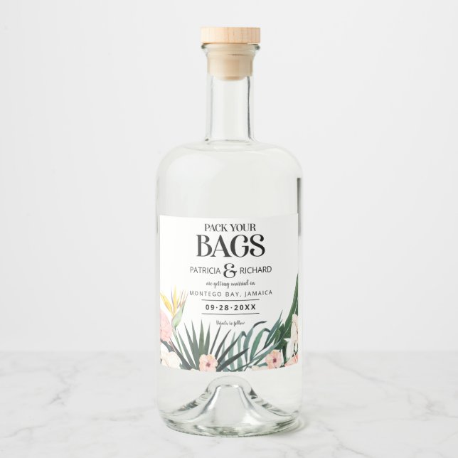 Casamento Tropical Destino Salve A Data (Frente)