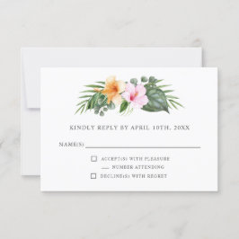 Casamento tropical em Paraíso RSVP Floral