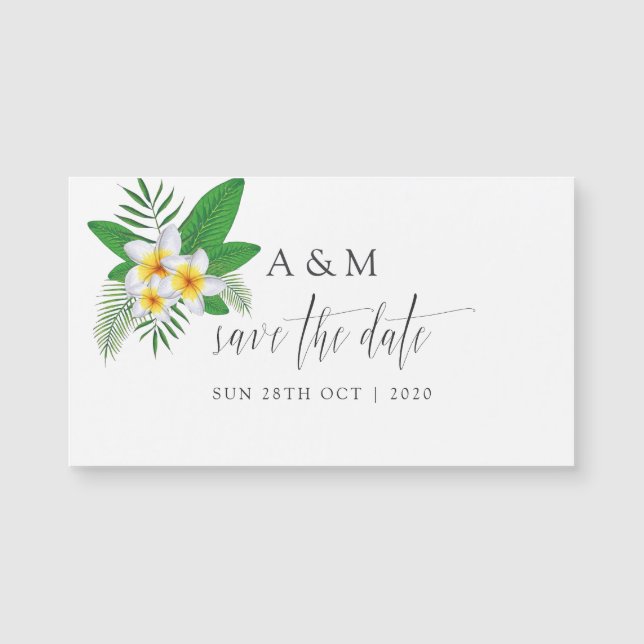 Casamento Tropical em Praia com Aquarela Salve a D (Frente)