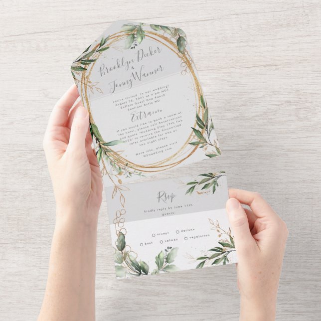 Casamento Tropical Eucalyptus de Emerald Boho (Aba destacável)