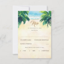 Casamento Tropical Floral Beach RSVP