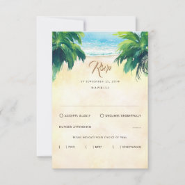 Casamento Tropical Floral Beach RSVP