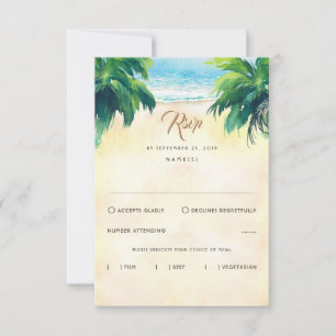 Casamento Tropical Floral Beach RSVP
