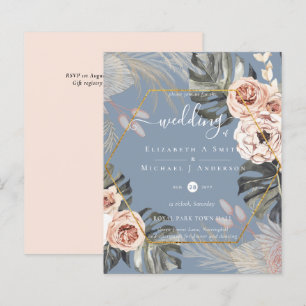 Casamento TROPICAL GRASS PAMPAS de baixo custo