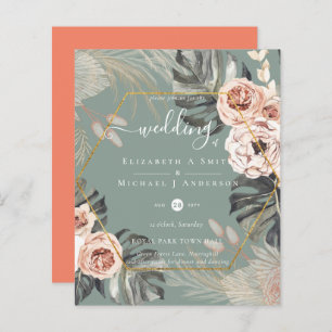 Casamento TROPICAL GRASS PAMPAS de baixo custo