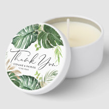 Casamento Tropical Monstera Summer Obrigado