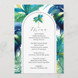 Casamento Tropical Rooster de Casamento Menus