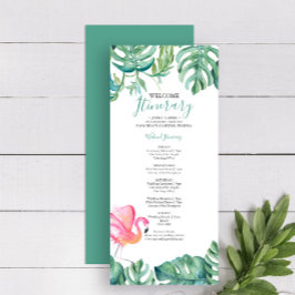 Casamento Tropical Rosa Flamingo Greenerary Itiner