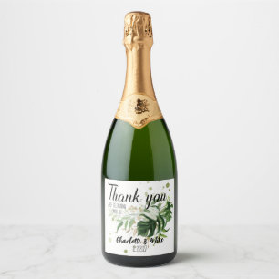 Casamento Tropical Verde Personalizado Obrigado Pr