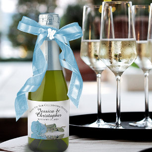 Casamento Turquoise Blue Rosa Classy Obrigado Mini