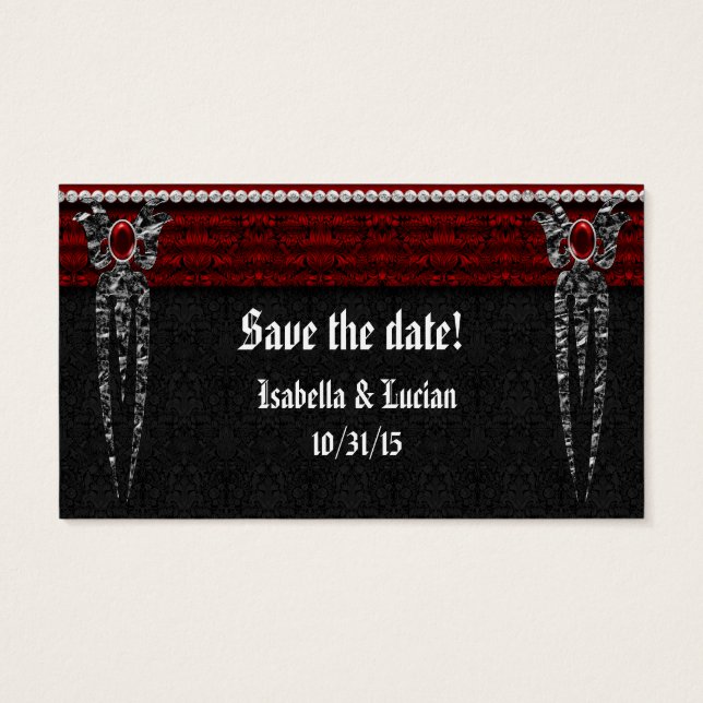 Casamento Vampiro Red Jeweled Damask (Verso)