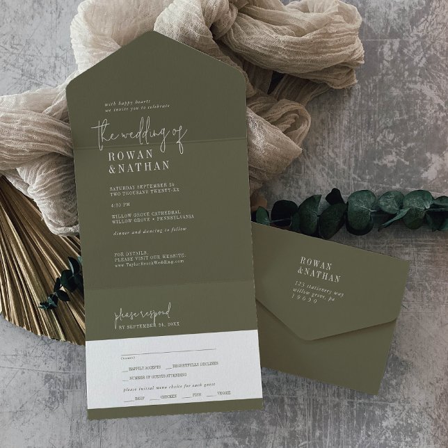 Casamento Verde-Azeite-Chic Moderno (Criador carregado)