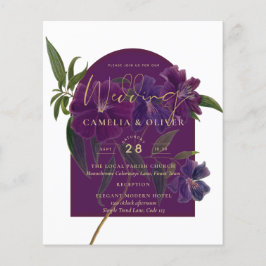 Casamento Verde da Floresta Floral de Plum Purple