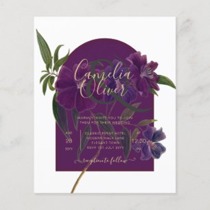 Casamento Verde da Floresta Floral de Plum Purple