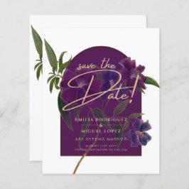 Casamento Verde da Floresta Floral de Plum Purple