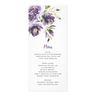 Casamento Verde de Púrpura | Menu