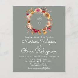 Casamento Verde de Sábado Floral Romântico Queda d