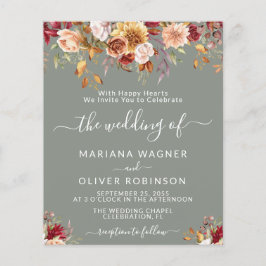 Casamento Verde de Sábado Floral Romântico Queda d