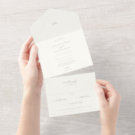 Casamento Verde de Sage Minimalista