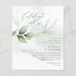 casamento verde do Watercolor eucalyptus