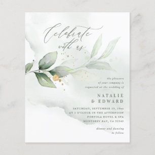casamento verde do Watercolor eucalyptus