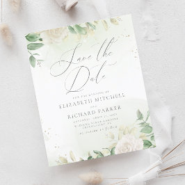 Casamento Verde Elegante Do Orçamento Salvar A Dat