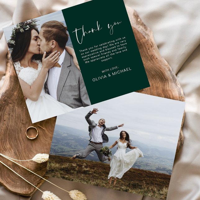 Casamento Verde Emerald de Orçamento Obrigado Cart (Criador carregado)