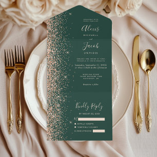 Casamento Verde Esmeralda Brilho de Pêssego