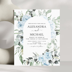 Casamento Verde Floral Azul Dusty