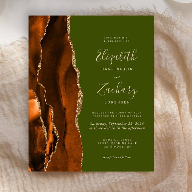 Casamento Verde Oliva Laranja Queimada (Criador carregado)